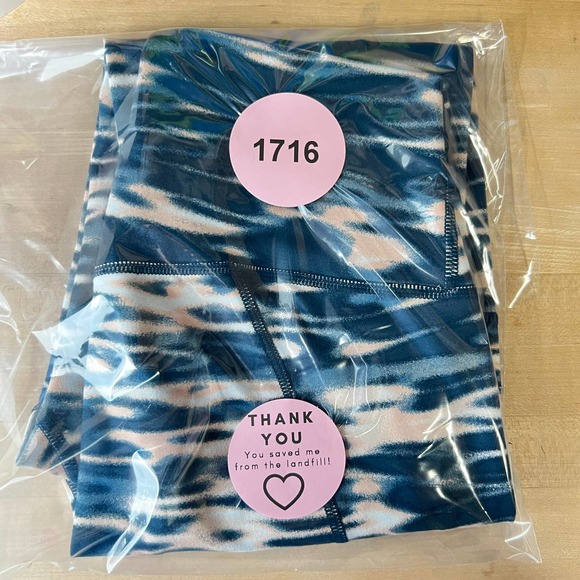 SWEATY BETTY Super Sculpt Mesh Yoga Leggings In Stellar Blue Water Print XS - Picture 8 of 8